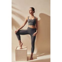 Legginsy do jogi Moonholi Yoggings 7/8. Szare bielizna sportowa damska MOONHOLI, bez wzorów. Za 229.99 zł.