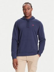Wrangler Bluza Sign Off 112350542 Granatowy Regular Fit. Niebieskie bluzy męskie Wrangler, m, bez wzorów, z bawełny, bez ramiączek, bez kaptura. Za 239.99 zł.