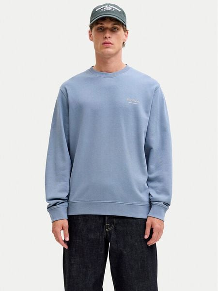 Jack & Jones Bluza Earchive 12287995 Niebieski Regular Fit. Niebieskie bluzy męskie Jack & Jones, m, bez wzorów, z bawełny, bez ramiączek, bez kaptura. Za 69.99 zł.