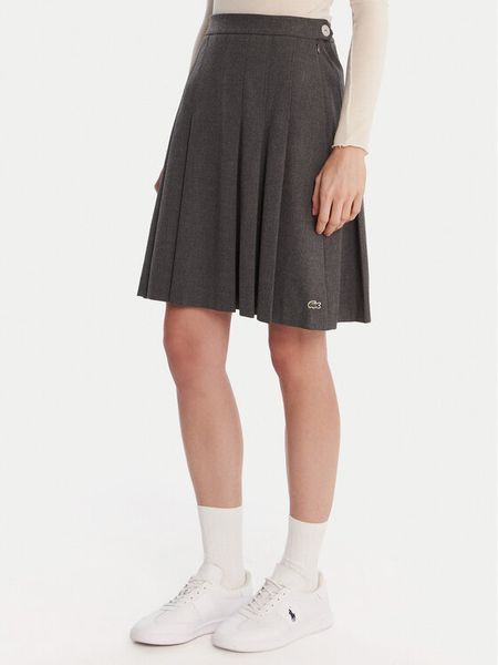 Lacoste Spódnica plisowana JF5358 Szary Regular Fit. Szare spódnice damskie Lacoste, bez wzorów, z syntetyku, plisowane. Za 949.99 zł.