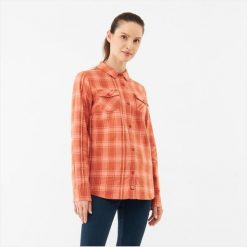 Koszula w kratkę z długim rękawem damska Viking Shamrock Bamboo Lady. Brązowe koszule damskie Viking, xl, bez wzorów, sportowe, bez kołnierzyka, bez ramiączek. Za 229.90 zł.