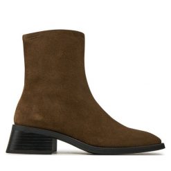 Botki Vagabond Shoemakers. Brązowe botki damskie Vagabond Shoemakers, bez wzorów, bez obcasa, na słupku, bez zapięcia. Za 719.99 zł.