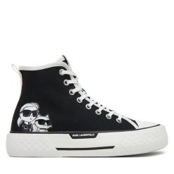 Trampki KARL LAGERFELD. Czarne trampki i tenisówki damskie KARL LAGERFELD, bez wzorów, bez zapięcia. Za 329.99 zł.