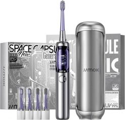Szczoteczka Soniczna Jimok J6 Capsule Silver - Grey + 4 końcówki. Szare szczoteczki soniczne NoName. Za 274.13 zł.