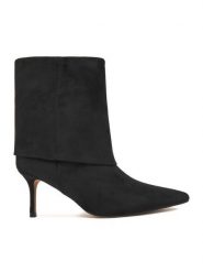 Nine West Botki CEO-JUMANAH-01 Czarny. Czarne botki damskie Nine West, bez wzorów, z materiału, bez obcasa, na szpilce, bez zapięcia. Za 299.99 zł.
