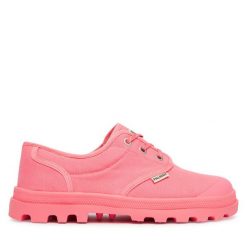 Trampki Palladium. Czerwone trampki i tenisówki damskie Palladium, bez wzorów, bez zapięcia. Za 379.99 zł.