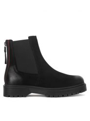 Lasocki Sztyblety WI23-STYX-06 Czarny. Czarne botki damskie Lasocki, bez wzorów, z nubiku, bez obcasa, na płaskiej podeszwie, bez zapięcia. Za 249.99 zł.