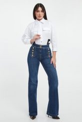 Jeansy damskie palazzo ELISABETTA FRANCHI. Jeansy damskie Elisabetta Franchi, bez wzorów, z jeansu. Za 1,999.00 zł.