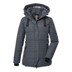 Damska pikowana kurtka z kapturem Killtec GW 25. Niebieskie kurtki sportowe damskie GIGA DX, na zimę, s, bez wzorów, z dzianiny, bez ramiączek, z kapturem, trekkingowe. Za 760.80 zł.