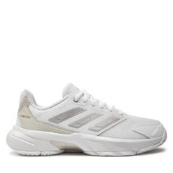 Buty do tenisa adidas. Białe obuwie sportowe damskie Adidas, bez wzorów, bez zapięcia, tenisowe. Za 269.99 zł.