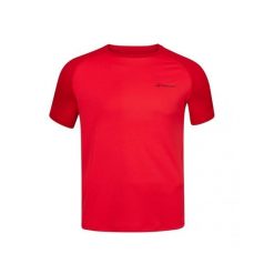 Koszulka do tenisa z krótkim rkawem ęchłopięca Babolat CREW NECK. Czerwone bluzki damskie BABOLAT, bez wzorów, sportowe, bez kołnierzyka, bez ramiączek. Za 99.00 zł.