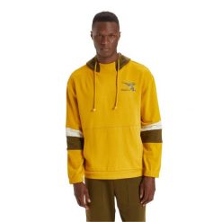 Bluza męska DIADORA HOODIE SWEAT SHIELD. Żółte bluzy męskie Diadora, m, bez wzorów, bez kaptura. Za 89.99 zł.