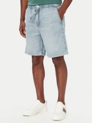 Guess Szorty jeansowe Carson M6YDVB D1407 Niebieski jasny Relaxed Fit. Niebieskie szorty męskie Guess, z aplikacjami, z bawełny. Za 394.99 zł.