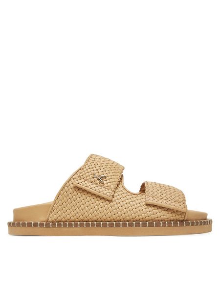 Patrizia Pepe Klapki 2X0045/L109 Beżowy. Brązowe klapki damskie Patrizia Pepe, bez wzorów, ze skóry, bez obcasa, bez zapięcia. Za 1,109.00 zł.