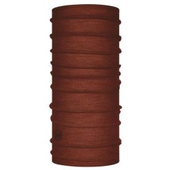 Chusta wielofunkcyjna z wełny merynosów Buff Merino Lightweight. Brązowe szaliki męskie Buff, bez wzorów, z wełny. Za 125.99 zł.