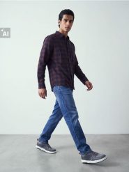 Bawełniana koszula slim fit w kratę - brązowy. Brązowe koszule męskie Sinsay, l, bez wzorów, z bawełny, bez kołnierzyka, bez ramiączek. Za 59.99 zł.