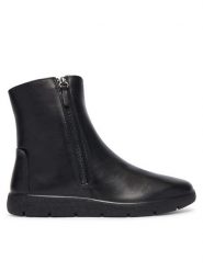 ECCO Botki Bella 2 23932301001 Czarny. Czarne botki damskie ecco, bez wzorów, ze skóry, bez obcasa, na płaskiej podeszwie, bez zapięcia. Za 619.99 zł.