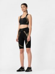 4F Legginsy kolarki treningowe kompresyjne 4FPRO damskie XS. Czarne legginsy damskie 4F, bez wzorów, z materiału. Za 279.99 zł.
