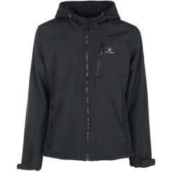 Męska kurtka softshell Athl. DPT Hermes, czarna, S. Czarne kurtki męskie YOA, m, bez wzorów, z softshellu, bez kaptura. Za 295.99 zł.