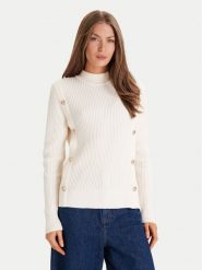 Morgan Sweter 252-MCOOL Beżowy Regular Fit. Brązowe swetry nierozpinane damskie Morgan, m, bez wzorów, z syntetyku, bez kołnierzyka, bez ramiączek. Za 299.99 zł.