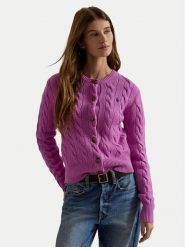 Polo Ralph Lauren Kardigan 211972104510 Różowy Slim Fit. Czerwone kardigany damskie Polo Ralph Lauren, m, bez wzorów, z wełny, bez kołnierzyka. Za 1,199.00 zł.