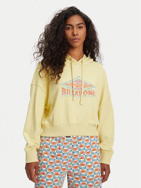 Billabong Bluza All Time EBJFT00146 Żółty Boxy Fit. Żółte bluzy damskie Billabong, l, bez wzorów, z bawełny, bez ramiączek, bez kaptura. Za 159.99 zł.