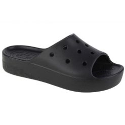 Klapki Crocs Classic Platform Slide W 208180-001 czarne. Czarne klapki damskie bez wzorów, sportowe, bez obcasa, bez zapięcia. Za 308.63 zł.
