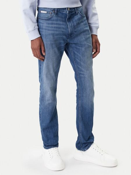Calvin Klein Jeans Jeansy LV04RE784G Niebieski Skinny Fit. Niebieskie jeansy męskie Calvin Klein Jeans, z bawełny. Za 309.99 zł.
