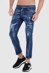 DSQUARED2 Granatowe męskie jeansy sexy twist jean, Rozmiar 46. Niebieskie jeansy męskie Dsquared2, z jeansu. W wyprzedaży za 1,899.99 zł.