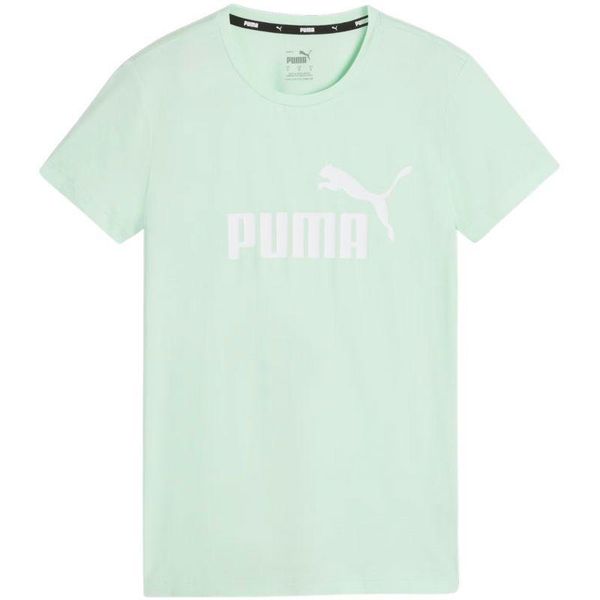 T-shirt Damski Logo Essential. Zielone t-shirty damskie Puma, s, bez wzorów, sportowe, bez kołnierzyka, bez ramiączek. Za 128.99 zł.