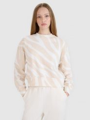 4F Bluza dresowa nierozpinana bez kaptura damska - biała XL. Białe bluzy damskie 4F, s, bez wzorów, z bawełny, klasyczne, bez ramiączek, bez kaptura. W wyprzedaży za 79.99 zł.