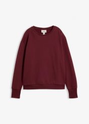 Bluza oversize z miękkiej mieszanki bawełny. Czerwone bluzy damskie bonprix, bez wzorów, z bawełny, bez ramiączek, bez kaptura. Za 109.99 zł.