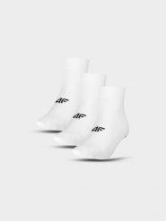 4F Skarpety casual za kostkę (3-pack) damskie - białe 39-42. Białe skarpetki damskie 4F, bez wzorów, z bawełny. Za 49.99 zł.
