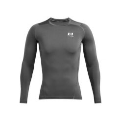 Dżersej z długim rękawem Under Armour HeatGear®. Białe bluzy męskie Under Armour, bez wzorów, z dżerseju, sportowe, bez ramiączek, bez kaptura. Za 222.50 zł.