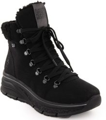 Buty trekkingowe damskie Rieker Wodoodporne trapery damskie ocieplane czarne Rieker 48034-00 37. Czarne trapery damskie Rieker, bez zapięcia. Za 324.42 zł.