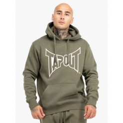 Bluza z kapturem o klasycznym kroju Tapout Basic. Białe bluzy męskie TAPOUT, m, bez wzorów, z kapturem. Za 225.50 zł.