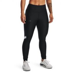 Spodnie treningowe damskie Under Armour Armour Mesh Panel. Czarne spodnie dresowe damskie Under Armour, bez wzorów, z materiału, sportowe, długie. Za 339.00 zł.