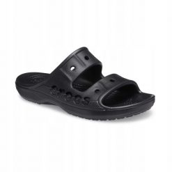 Klapki Dla Dorosłych Crocs Baya Sandal. Czarne klapki męskie Crocs, bez wzorów, z materiału, bez zapięcia. Za 119.99 zł.