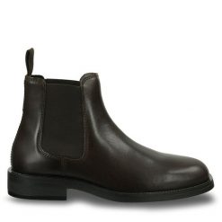 Sztyblety Gant. Brązowe botki męskie GANT, bez wzorów, bez obcasa, bez zapięcia. Za 589.99 zł.