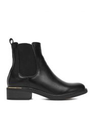 DeeZee Botki 8326 Czarny. Czarne botki damskie DeeZee, bez wzorów, z materiału, bez obcasa, na płaskiej podeszwie, bez zapięcia. Za 199.99 zł.