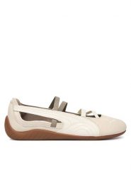 Puma Baleriny Speedcat Ballet LT Wns 408457 02 Kremowy. Białe balerinki damskie Puma, bez wzorów, ze skóry, bez obcasa, bez zapięcia. Za 349.99 zł.