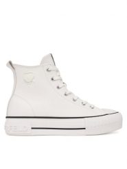 KARL LAGERFELD Trampki Kampus Max KL60456 Biały. Białe trampki i tenisówki damskie KARL LAGERFELD, bez wzorów, ze skóry, bez zapięcia. Za 749.99 zł.