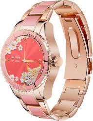 Smartwatch Rubicon RNCE82 Różowe złoto (RNCE82). Czerwone zegarki smartwatch Rubicon, bez wzorów. Za 269.37 zł.