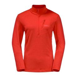 Bluza Damska Kolbenberg. Czerwone bluzy damskie Jack Wolfskin, l, bez wzorów, z elastanu, bez ramiączek, bez kaptura. Za 306.99 zł.