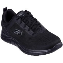 Adidasy Skechers Track Broader, Mężczyźni. Czarne buty sportowe męskie Skechers, bez wzorów, z gumy, bez zapięcia. Za 259.99 zł.