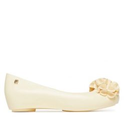 Baleriny Melissa. Żółte balerinki damskie Melissa, bez wzorów, bez obcasa, bez zapięcia. Za 269.99 zł.