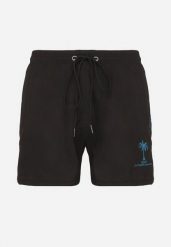 Czarne Szorty ze Wzorem Palmy Liraselle. Czarne szorty męskie Born2be, z aplikacjami. Za 39.99 zł.