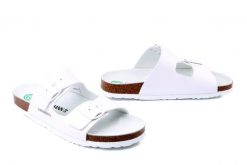 DR. BRINKMANN 603141-3 weiss, klapki damskie. Białe klapki damskie Dr. Brinkmann, na lato, bez wzorów, bez obcasa, bez zapięcia. Za 131.67 zł.