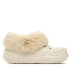 Klapki Crocs. Brązowe klapki damskie Crocs, bez wzorów, bez obcasa, bez zapięcia. Za 319.99 zł.