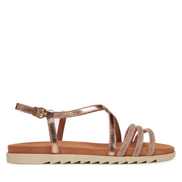 Sandały Tamaris. Czerwone sandały damskie Tamaris, bez wzorów, bez obcasa, na płaskiej podeszwie, bez zapięcia. Za 259.99 zł.